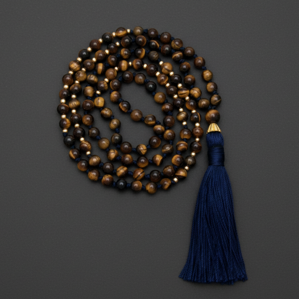 I Am Confident Mala - Tigers Eye