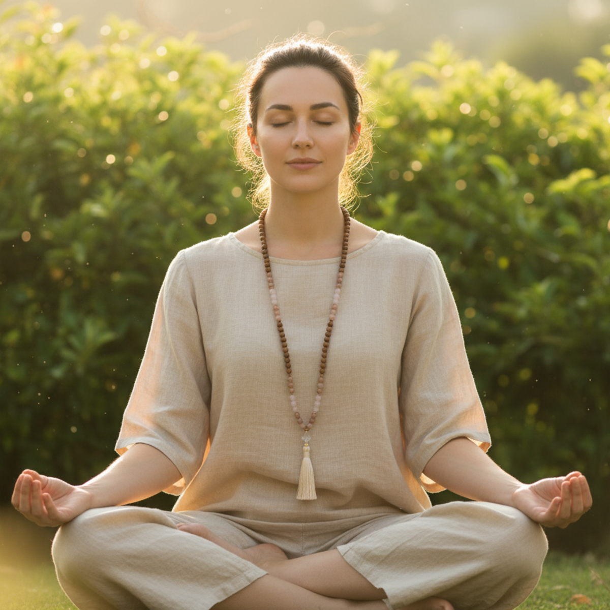 Cancer Zodiac Mala Prayer Beads by GoldenLotusMala.com