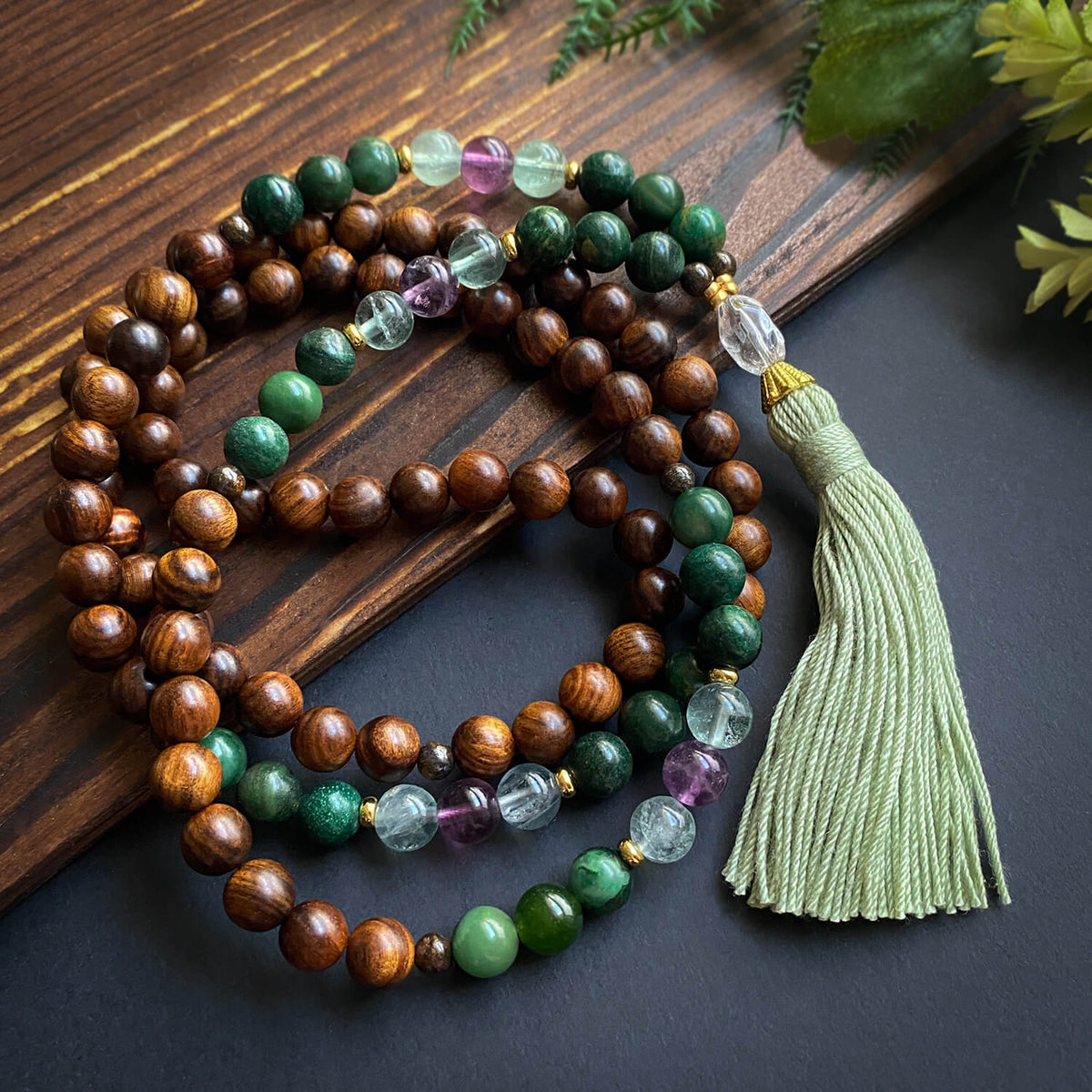 Pisces Mala Necklace - Golden Lotus Mala