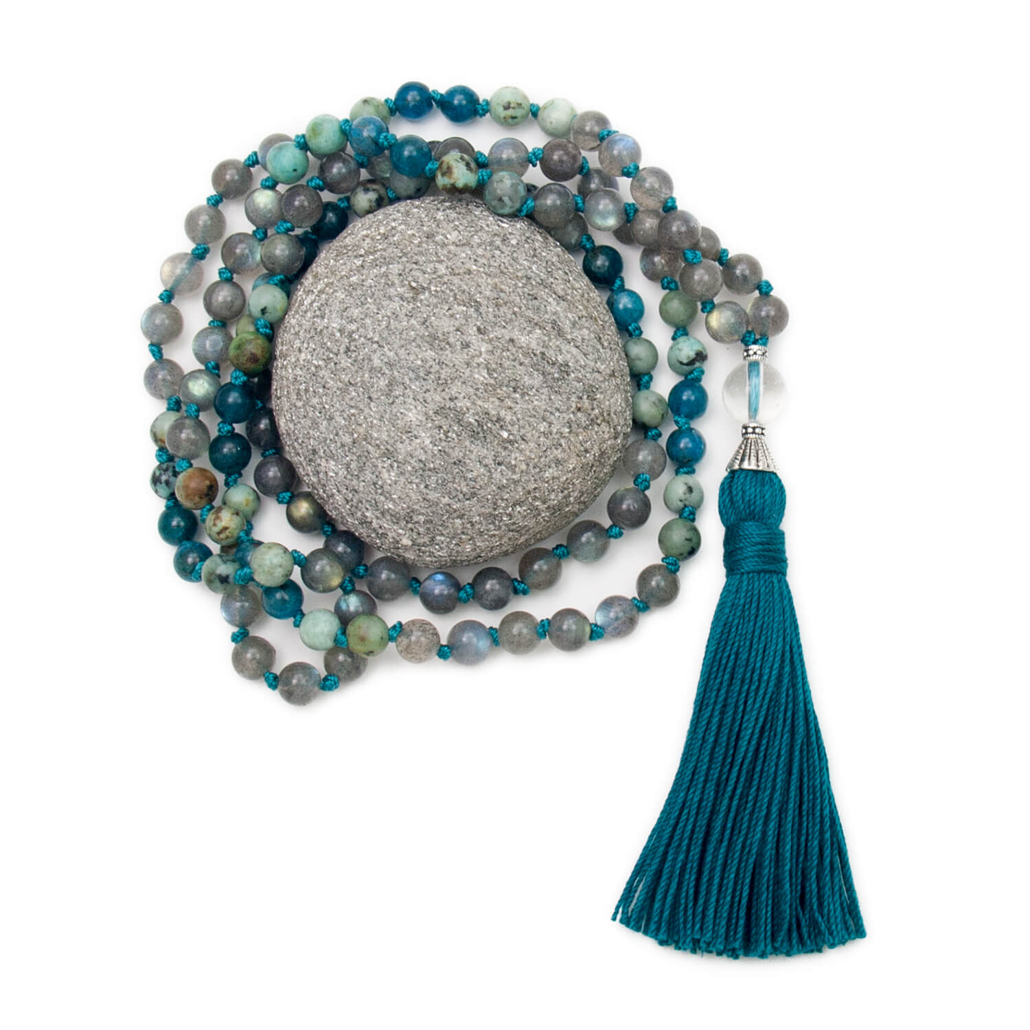 Universal Energy Mala - Labradorite, Turquoise, Apatite, Quartz