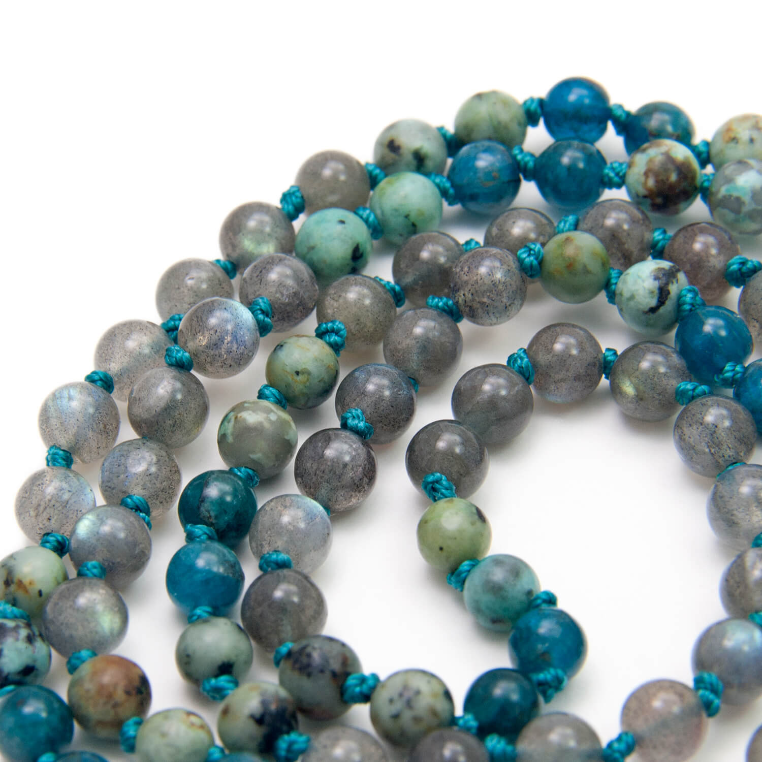 Universal Energy Mala - Labradorite, Turquoise, Apatite, Quartz