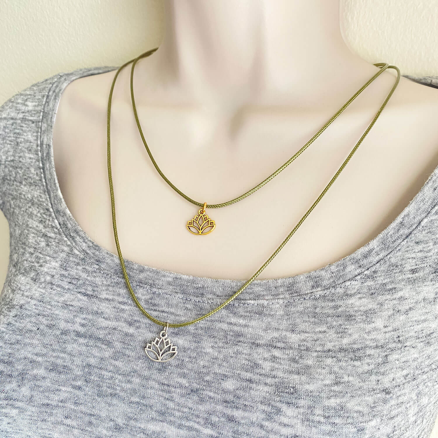Lotus Flower Charm Necklace – Purity & Awakening