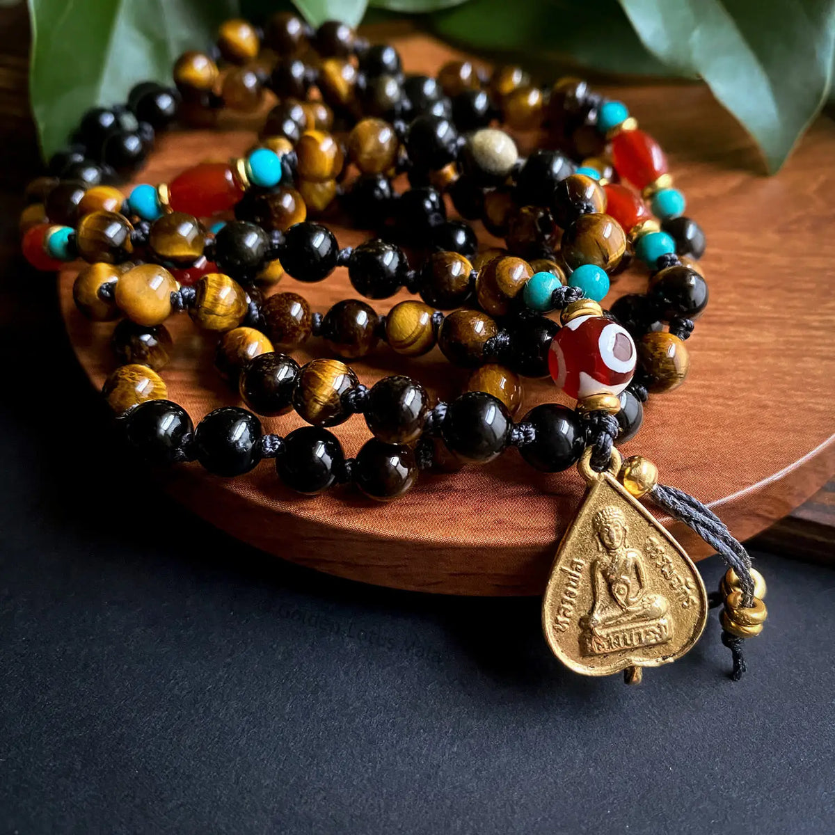 Middle Way Mala Necklace with Buddha Charm