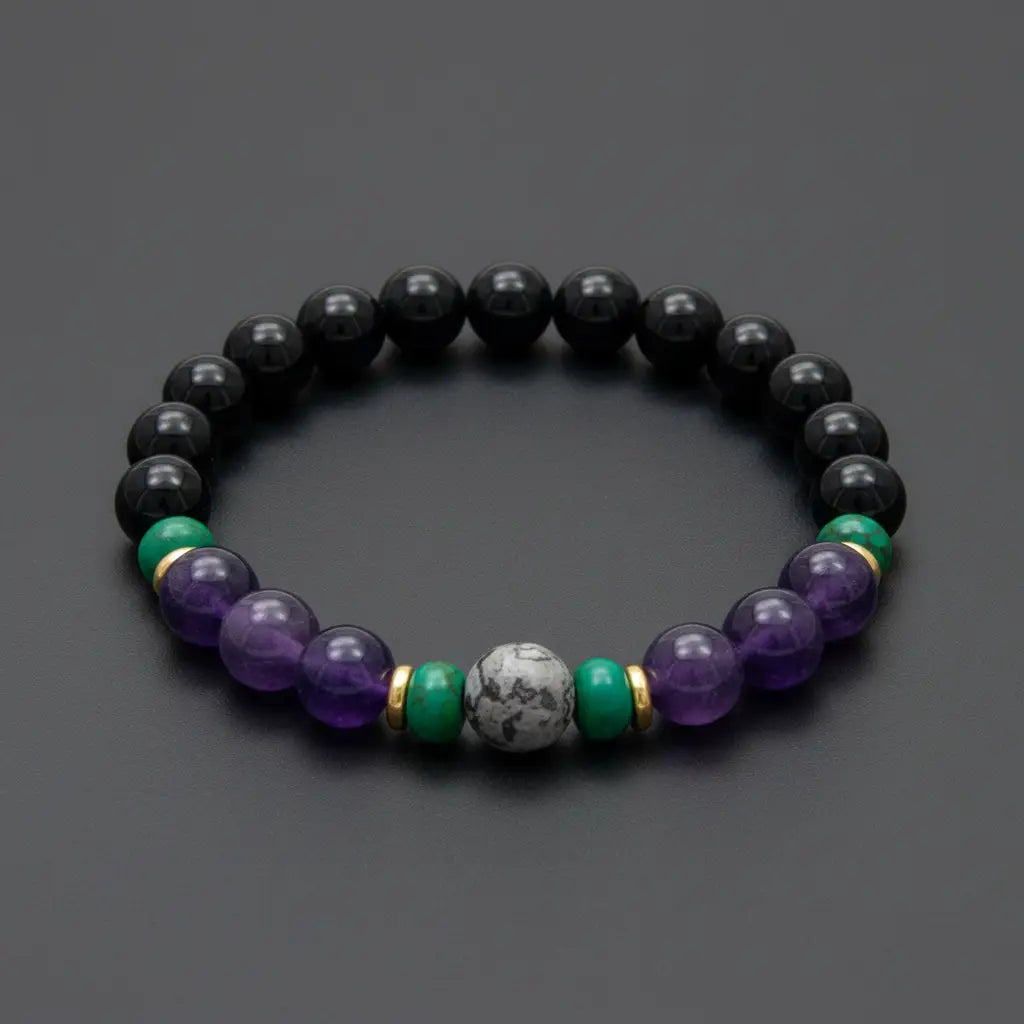 Self-Confidence Bracelet - Onyx, Amethyst, Jasper