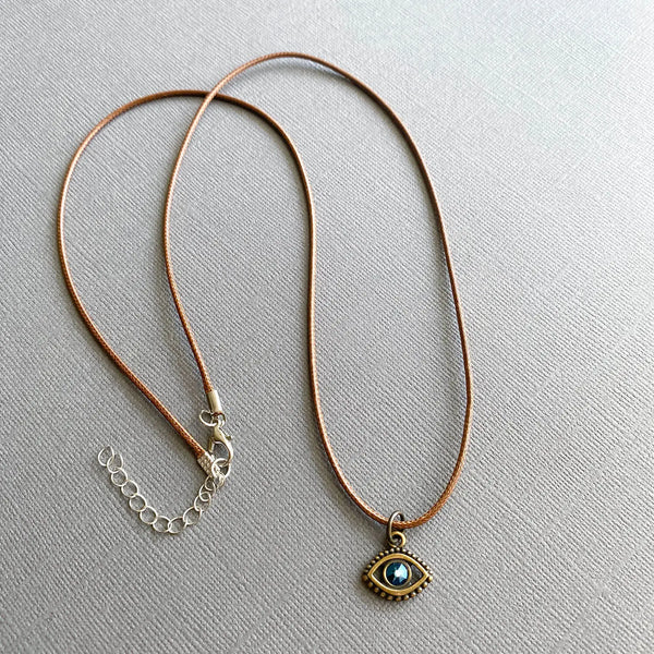 Evil Eye Necklace – Protection & Clarity - Golden Lotus Mala