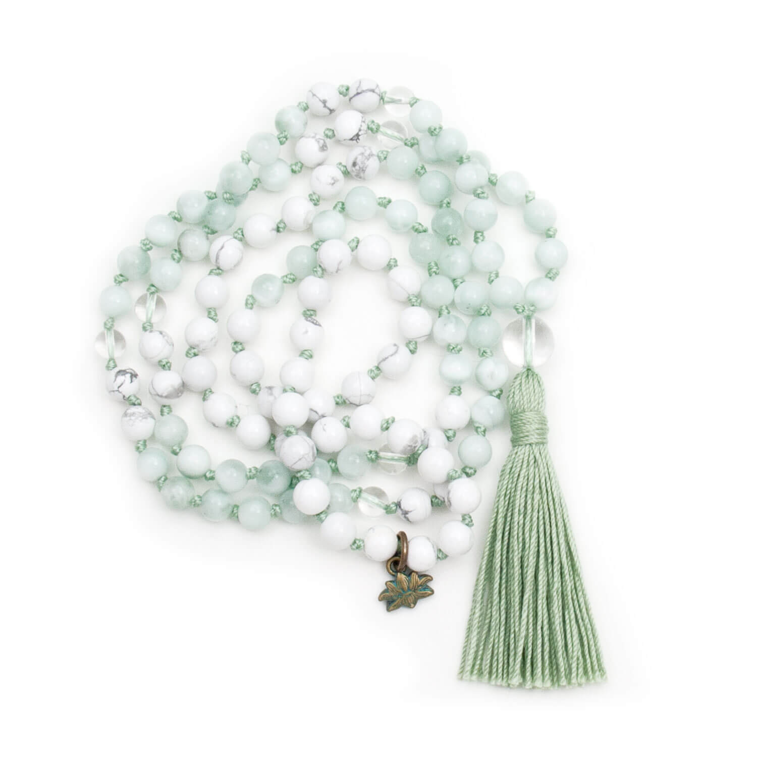 Inner Joy Mala - Moonstone, Howlite