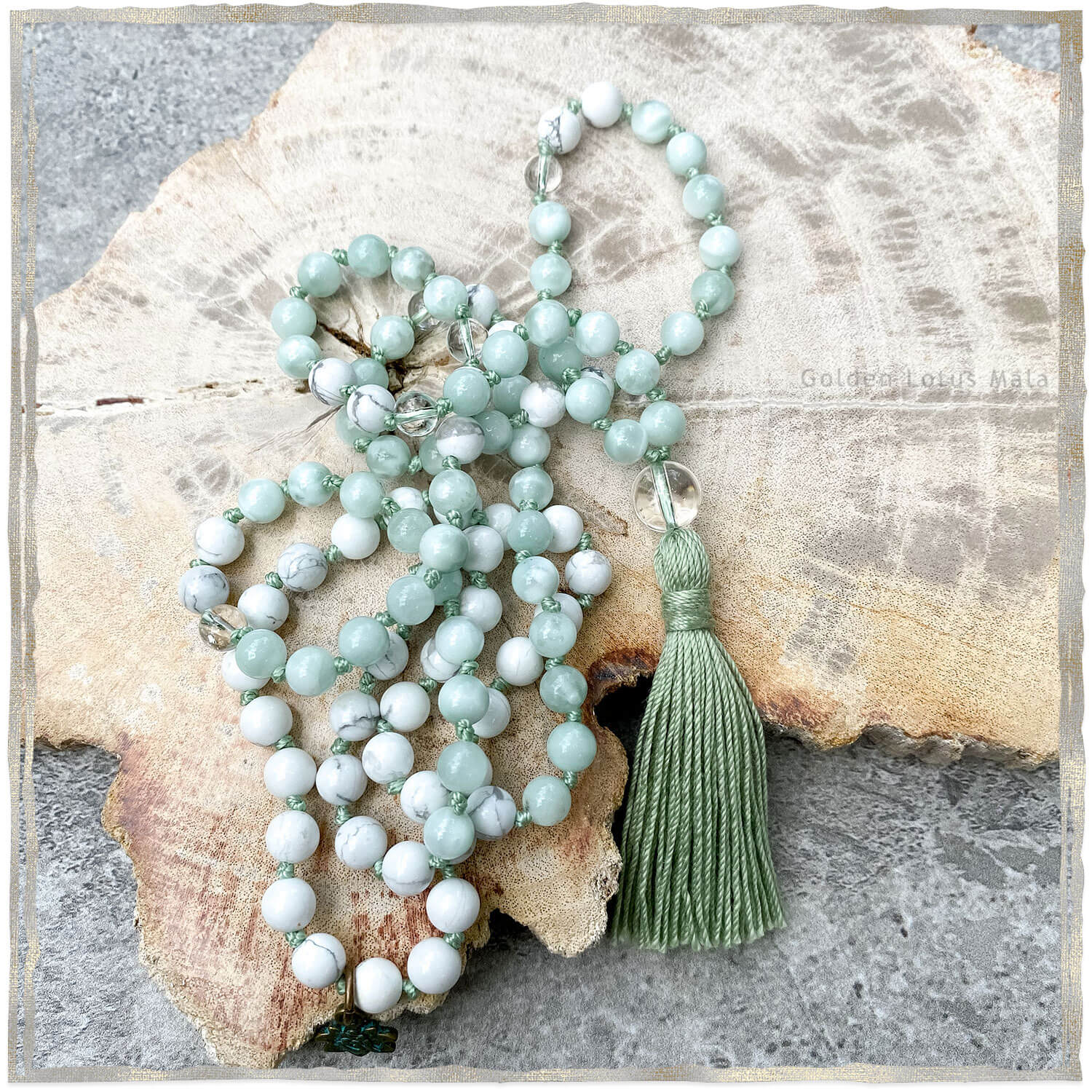 Inner Joy Mala - Moonstone, Howlite