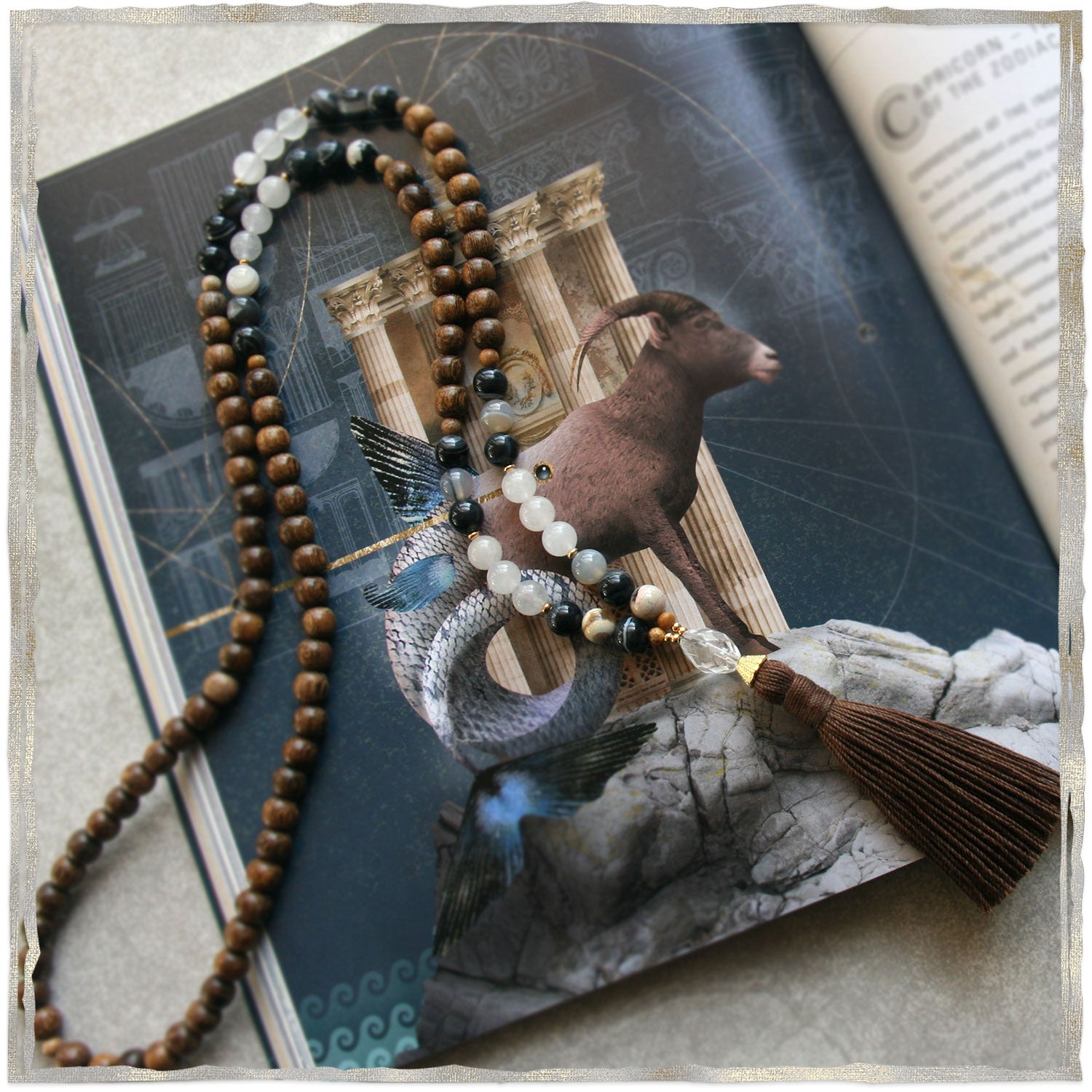 Capricorn Mala Beads – Ambition - Zodiac Necklace Collection - Golden Lotus  Mala