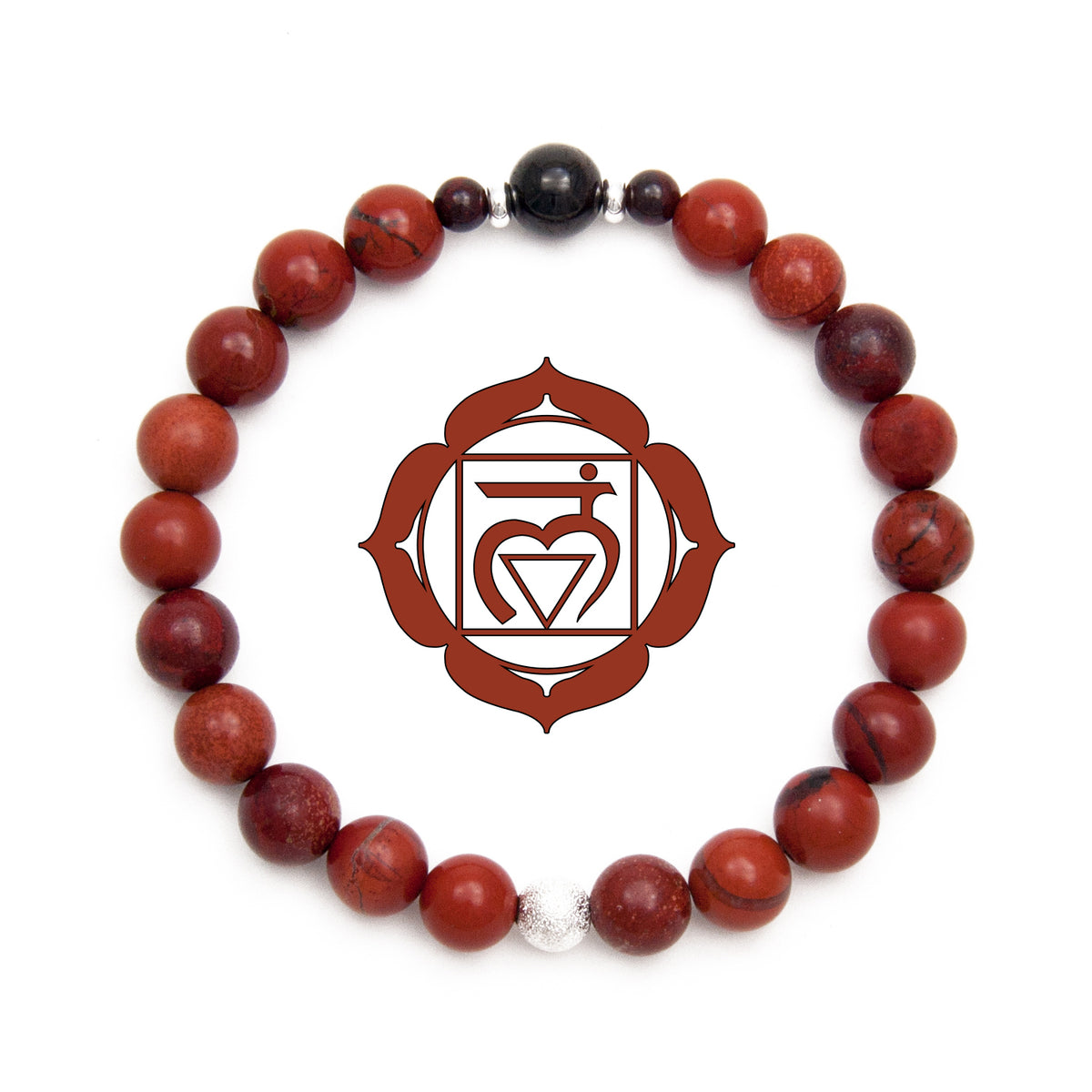 Root Chakra Gemstone Bracelet by Golden Lotus Mala