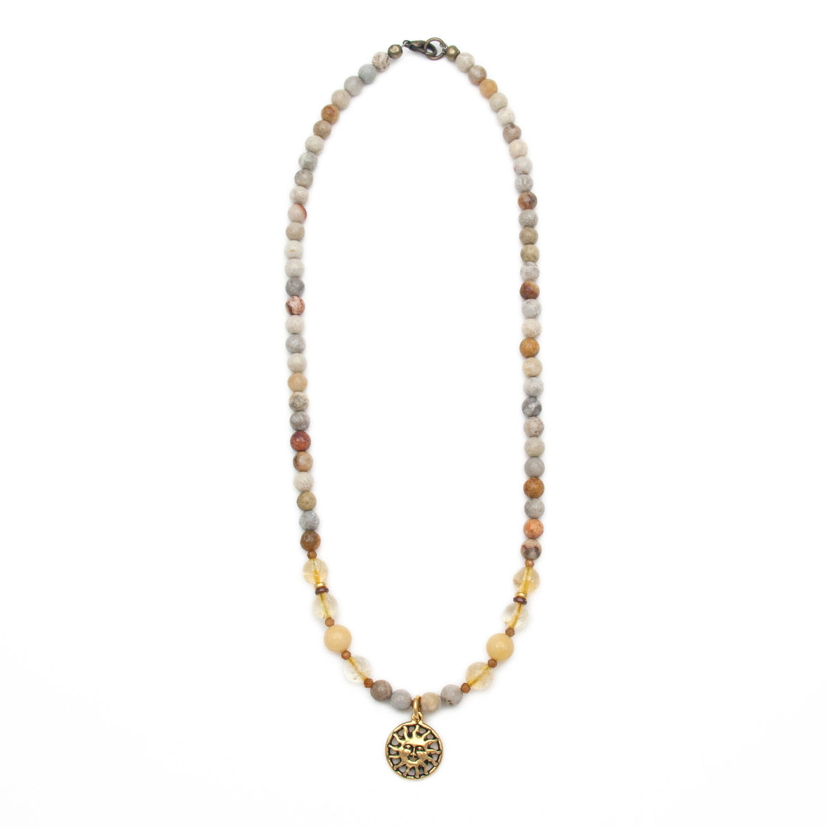 Sun Necklace - Citrine &amp; Jasper