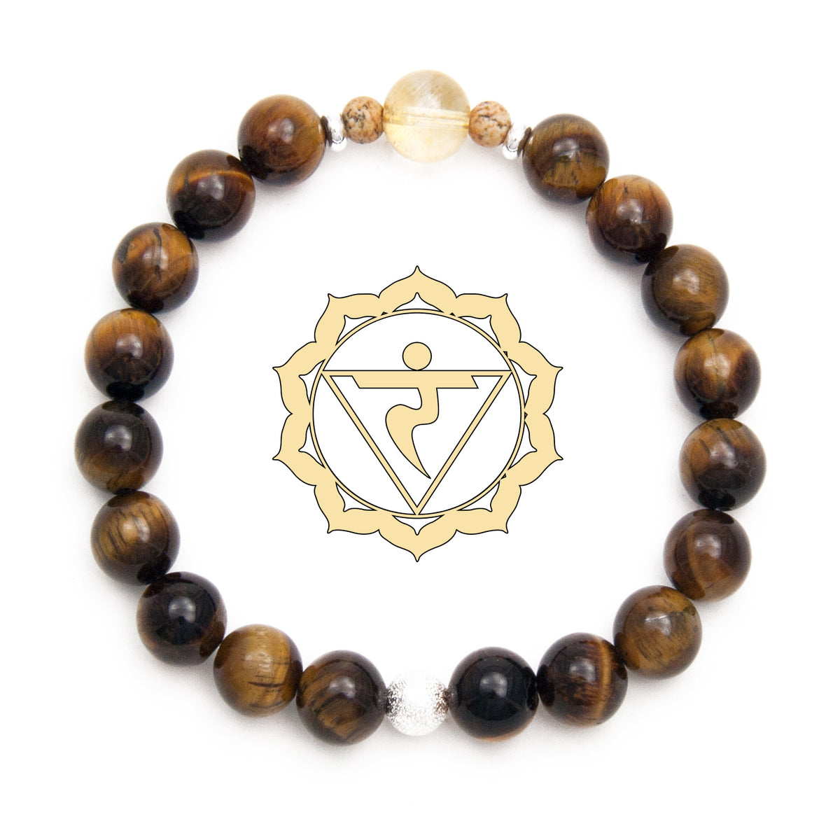 Solar Plexus Chakra Gemstone Bracelet by Golden Lotus Mala