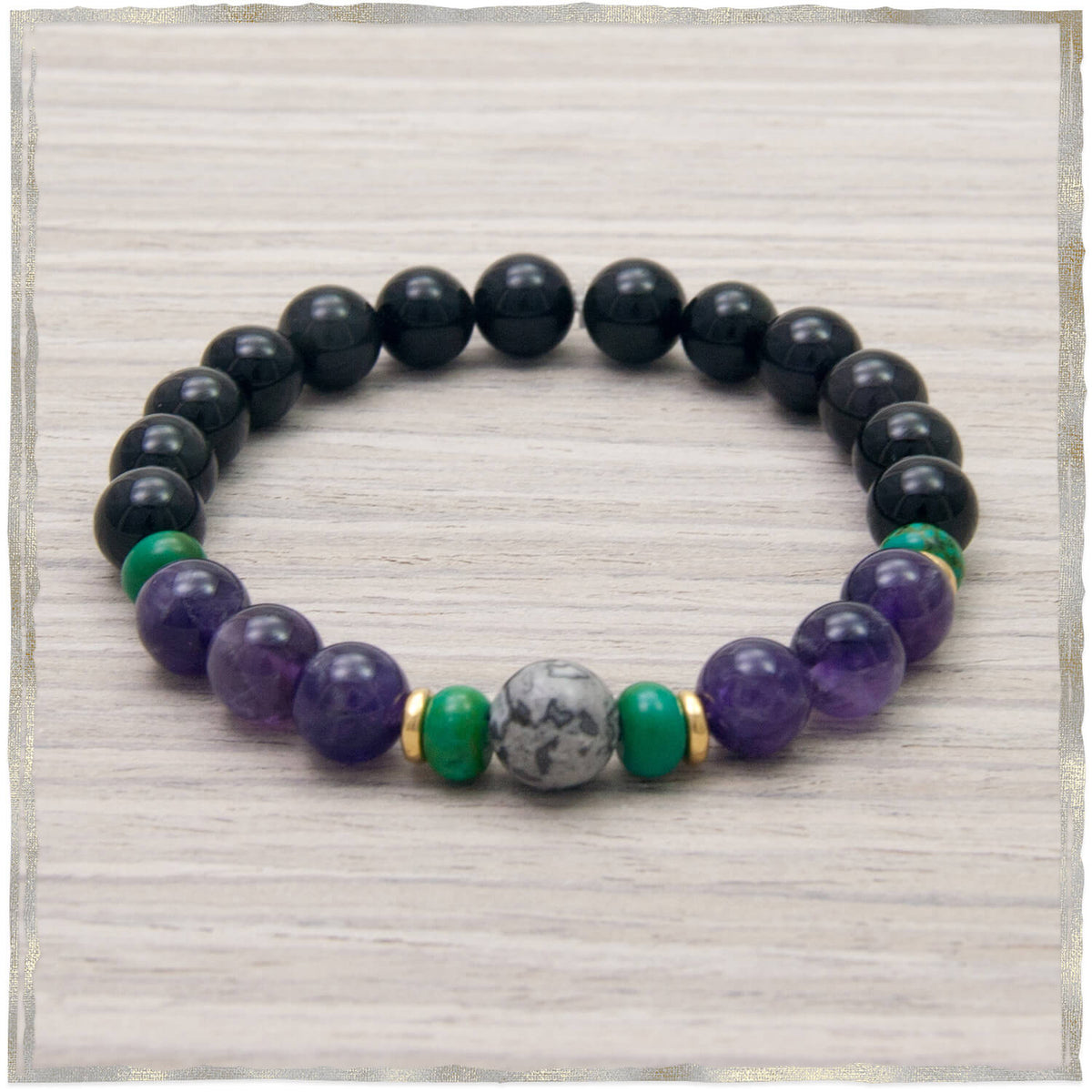 Self-Confidence Bracelet - Onyx, Amethyst, Jasper