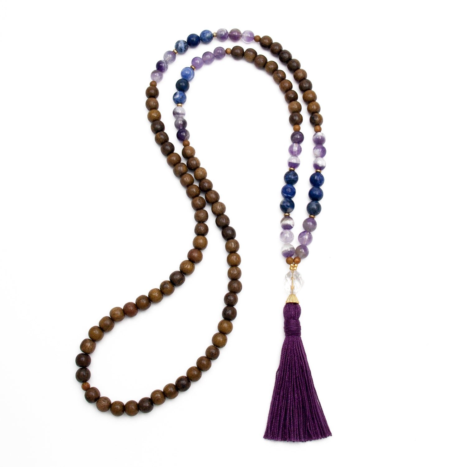 Sagittarius Mala – Sodalite and Amethyst