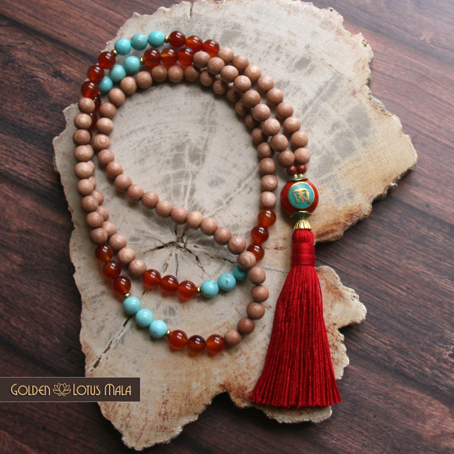 Tibetan Rosewood Mala by Golden Lotus Mala