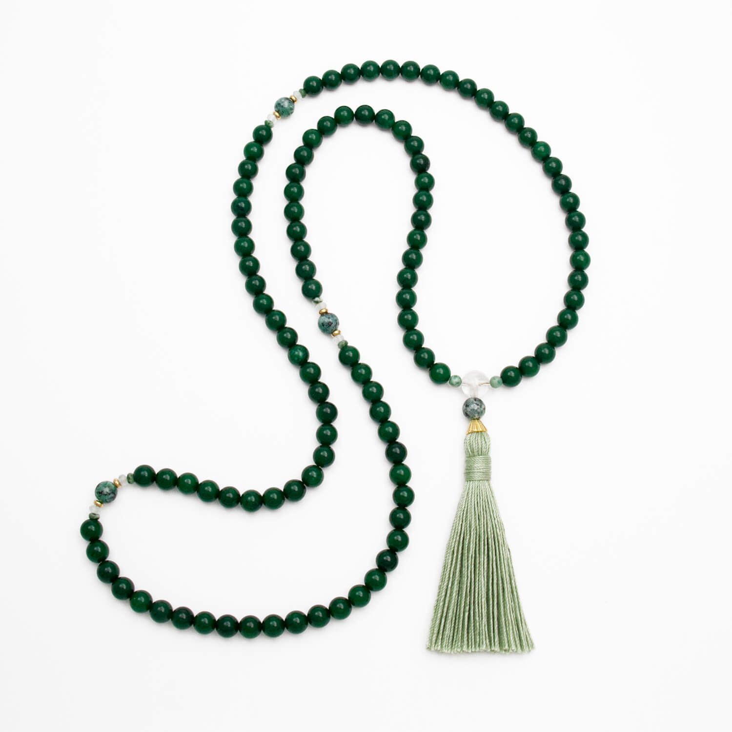 Good Fortune Mala Prayer Beads - Jade