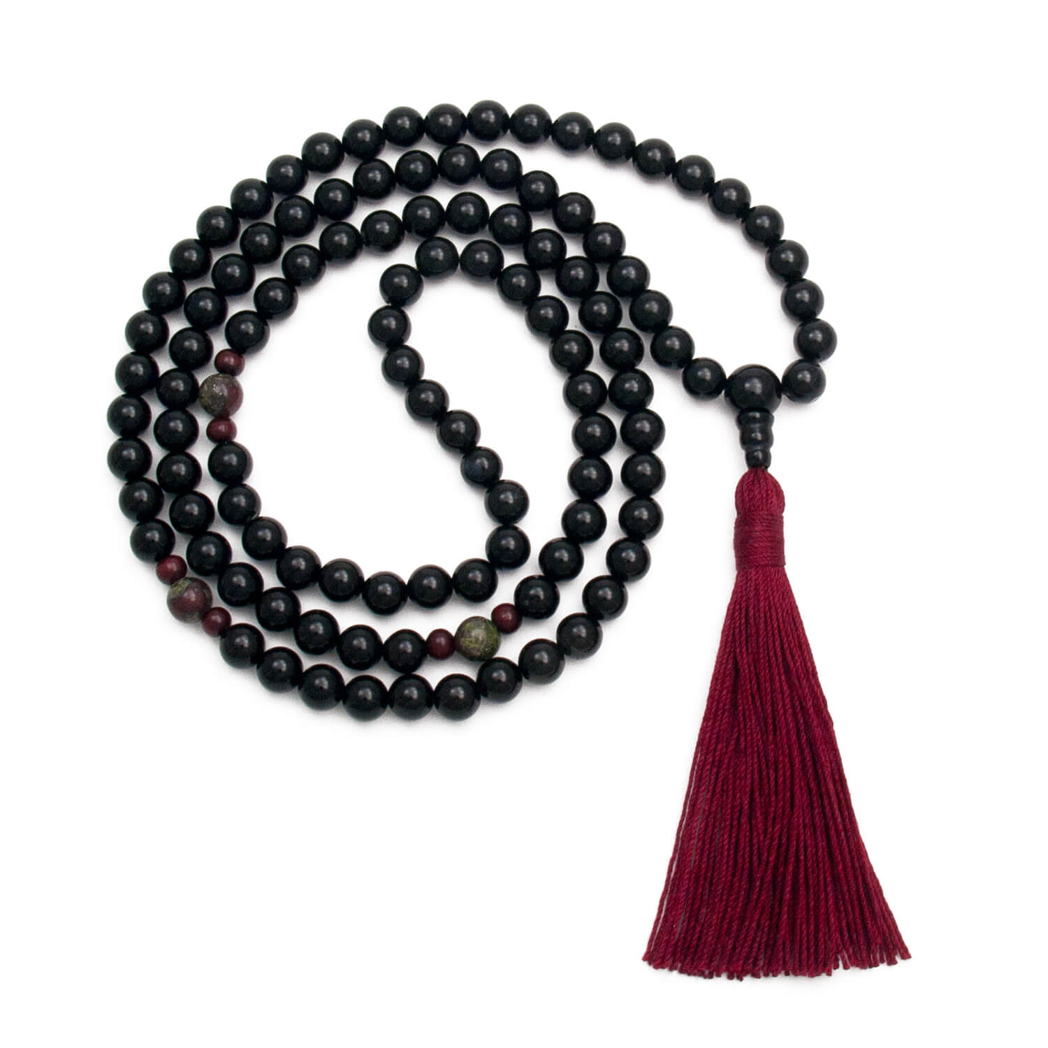Success Mala - 108 Onyx Prayer Beads | Golden Lotus Mala