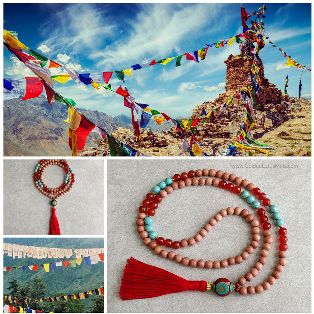 Tibetan Prayer Mala - Rosewood